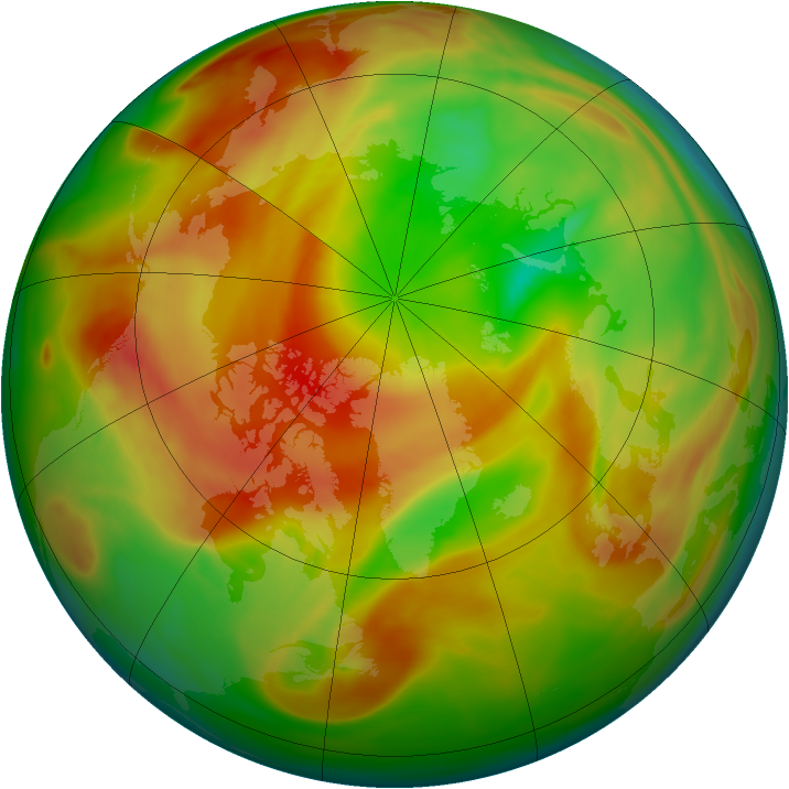 Arctic ozone map for 29 March 2007